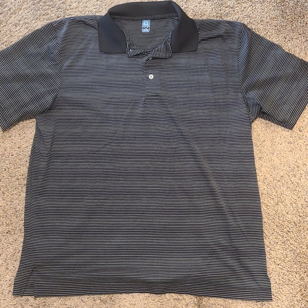 PGA Tour Striped Golf Polo